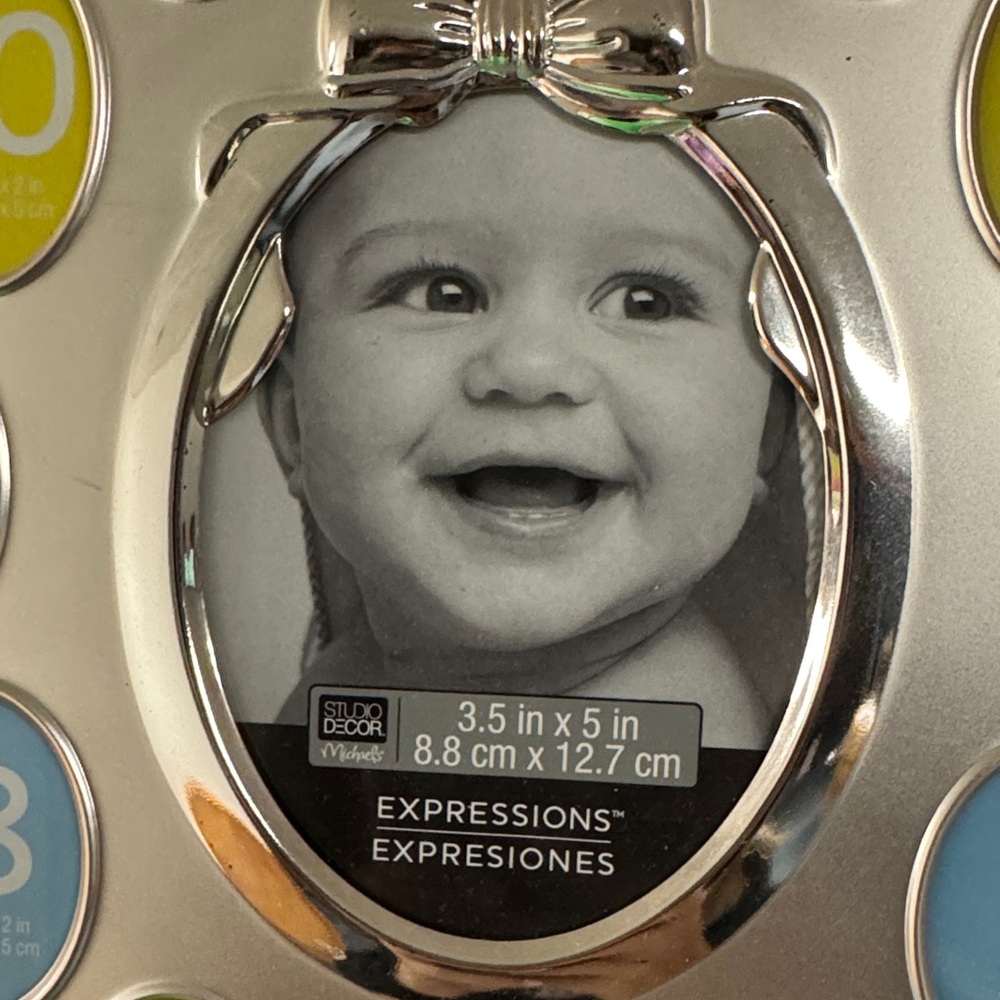 Silver Baby's First Year Photo Frame - Picture 2 of 4